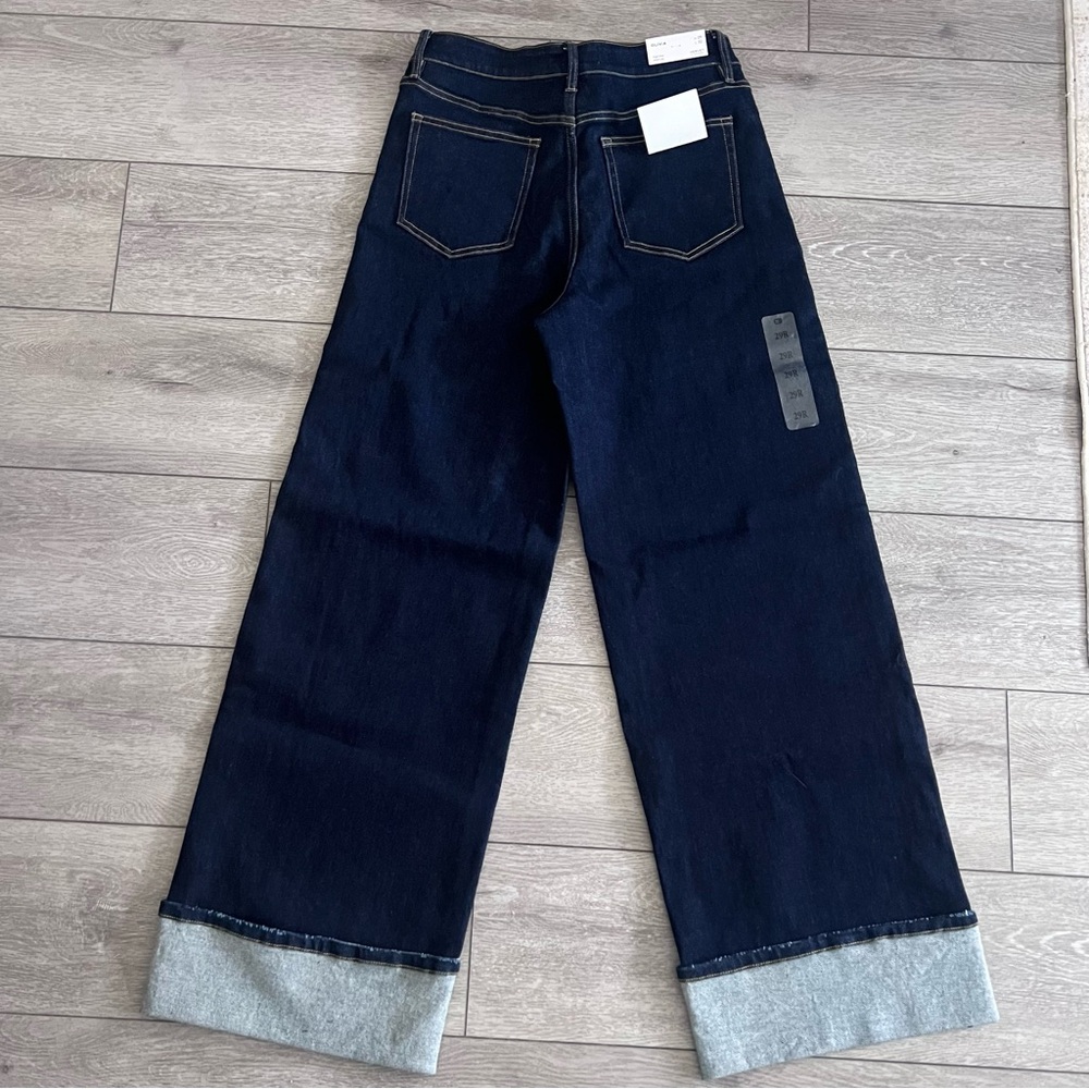 Vervet by Flying Monkey Wide Leg Stretch Cuffed Jean - Brilliant Jewel - Picture 3 of 10